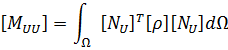 Element mass matrix Kinematically consistent mass matrix